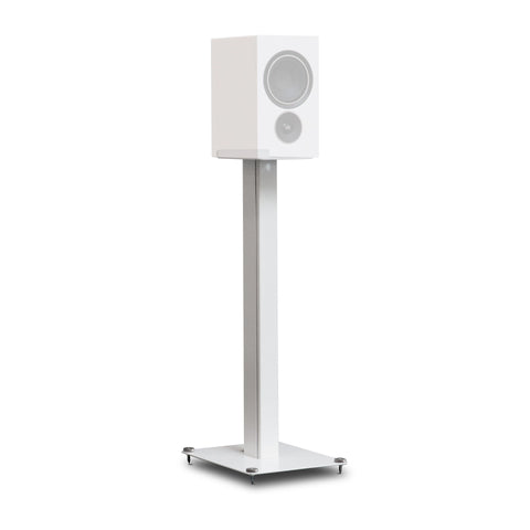 PSB Alpha iQ Stand White Top View, With Ghost Speaker