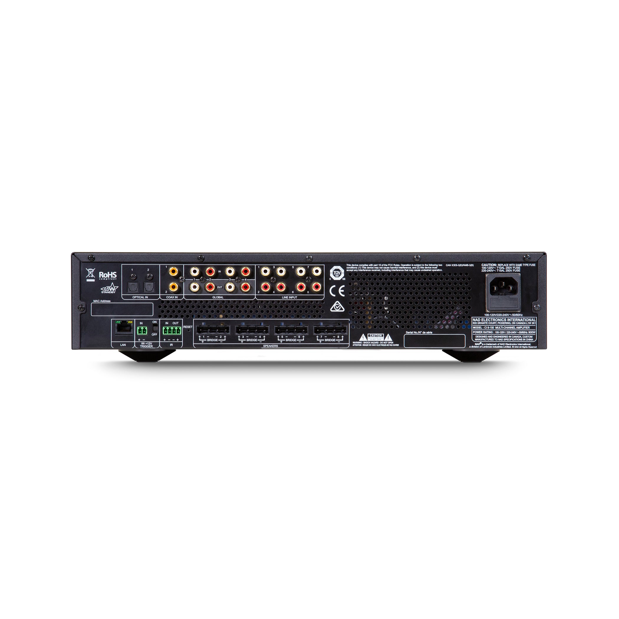 NAD CI 8-150 DSP, Multi-Channel DSP, IP-Addressable Distribution Ampli ...