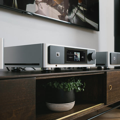 NAD M66 with NAD M23 on Credenza