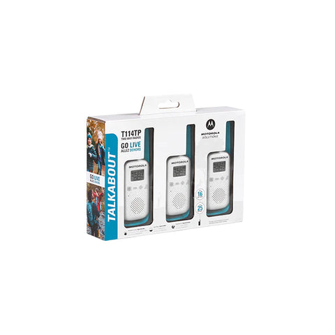 Motorola T114TP Two-Way Radios, 3-Pack