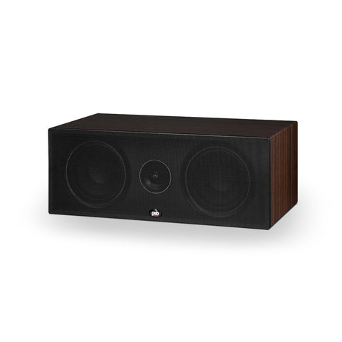 PSB Alpha C10 Walnut Centre Channel with Grille - Front View